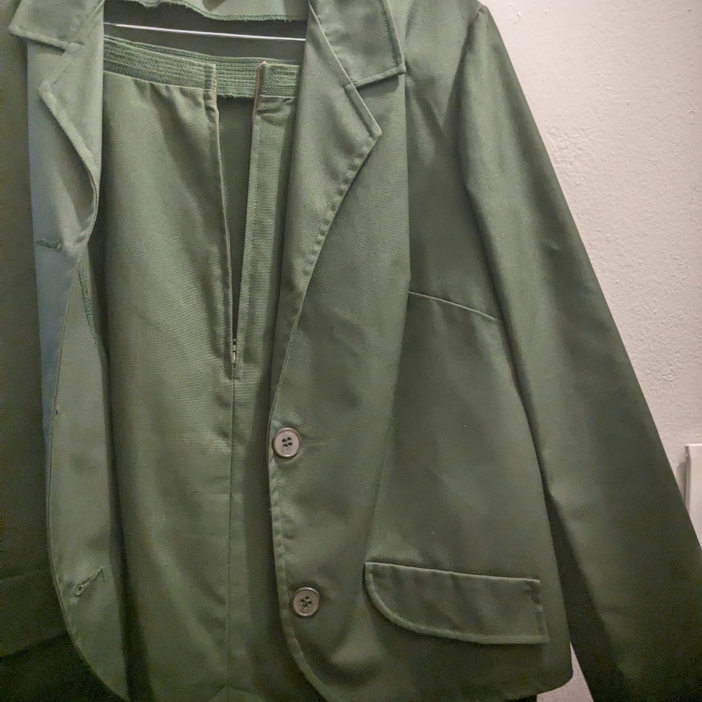 Women's two piece skirt suit - military surplus army green - Picture 14 of 14